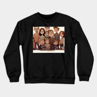 Write a short description of the t-shirt design for the image of "Hearts United." Crewneck Sweatshirt